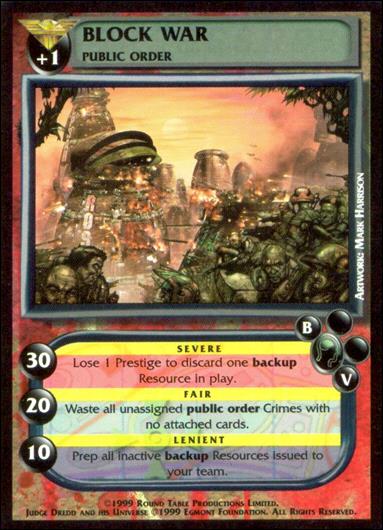 Dredd: The Card Game card 5 Block War