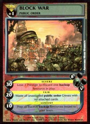 Dredd: The Card Game card 5 Block War