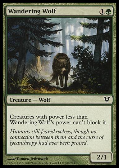 Magic the Gathering: Avacyn Restored (Base Set) card 202 Wandering Wolf