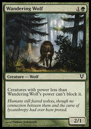 Magic the Gathering: Avacyn Restored (Base Set) card 202 Wandering Wolf