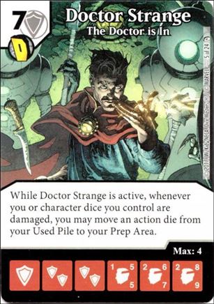 Marvel Dice Masters Defenders card 5 Doctor Strange: The Doctor Is In