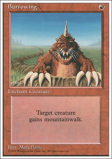 Magic the Gathering: 4th Edition (Base Set) card 180 Burrowing