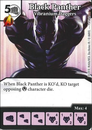 Marvel Dice Masters Avengers Infinity Campaign Box  card 9 Black Panther: Vibranium Daggers