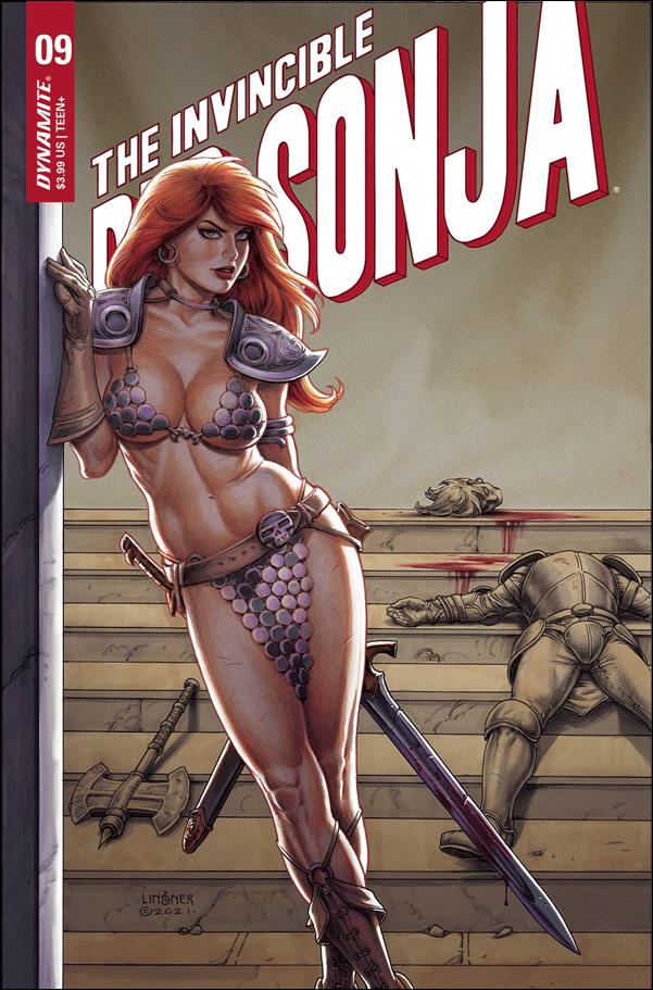 Invincible Red Sonja issue 9-B Joseph Michael Linsner Cover