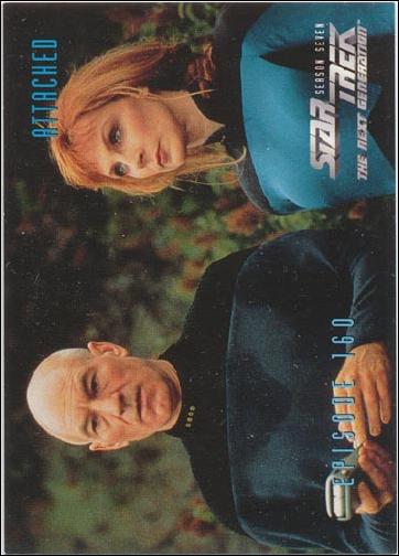 Star Trek: The Next Generation - The Episode Collection Season Seven (Base Set) card 667 Attached, Episode 160-A