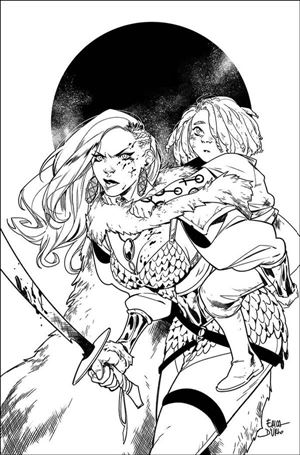 Red Sonja (2021) issue 1-I Erica D'Urso 1:11 Black & White Virgin Cover