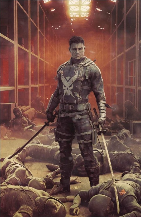 Punisher (2022) issue 1-M Bjorn Barends Shared Retailer Red Virgin Cover