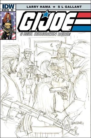 G.I. Joe: A Real American Hero issue 203-B Larry Hama 1:10 Sketch Cover