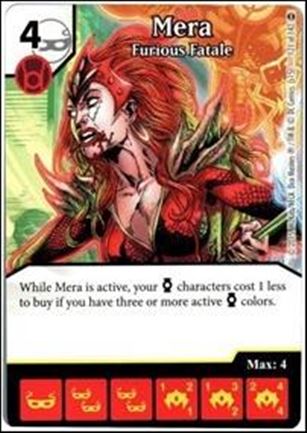 DC Comics Dice Masters War of Light card 121 Mera: Furious Fatale