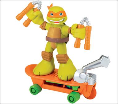 Teenage Mutant Ninja Turtles: Half-Shell Heroes figure 3-B Mikey with Skateboard (Loose)