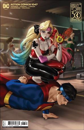 Action Comics (1938) issue 1047-C Lesley Leirix Li Harley Quinn Anniversary Cover