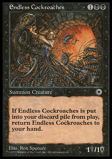 Magic the Gathering: Portal (Base Set) card 92 Endless Cockroaches