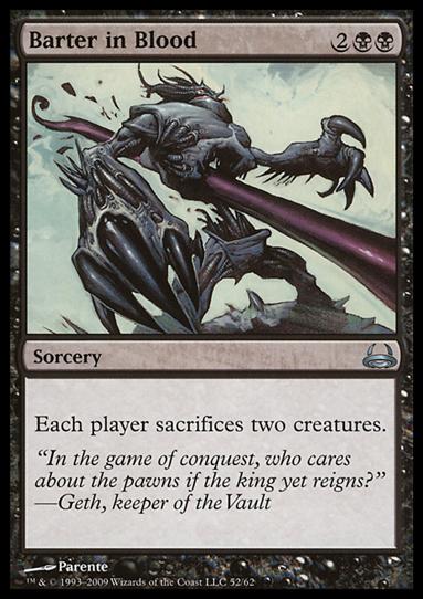 Magic the Gathering: Duel Decks: Divine vs. Demonic (Base Set) card 52 Barter in Blood