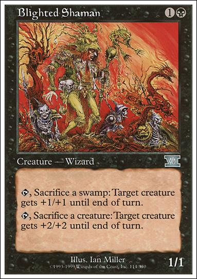 Magic the Gathering: 6th Edition (Base Set) card 114 Blighted Shaman