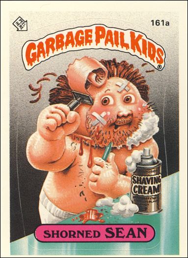 Garbage Pail Kids: Series 04 (Base Set) card 161a Shorned Sean