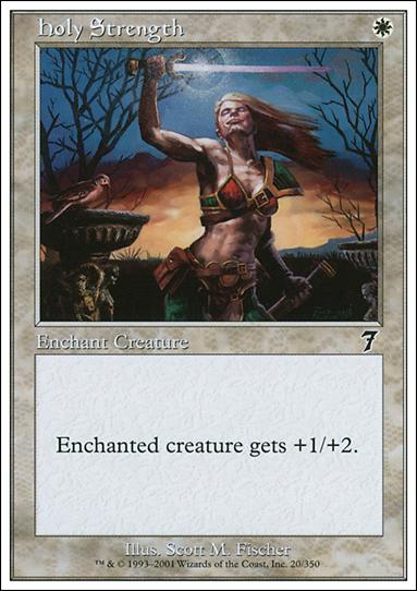 Magic the Gathering: 7th Edition (Base Set) card 20 Holy Strength