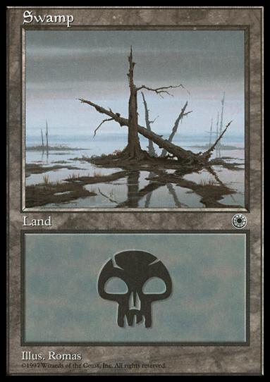 Magic the Gathering: Portal (Base Set) card 198-B Swamp
