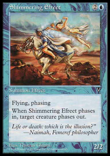 Magic the Gathering: Visions (Base Set) card 42 Shimmering Efreet