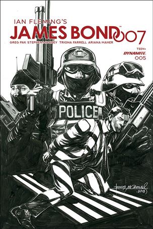 James Bond 007 issue 5-G Rags Morales 1:30 Black & White Cover