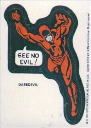Marvel Super Heroes Stickers (Base Set) card NN7 Daredevil - 