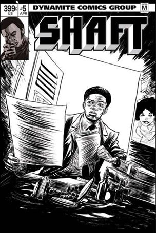 Shaft issue 5-E Sanford Greene 1:15 Black & White Cover