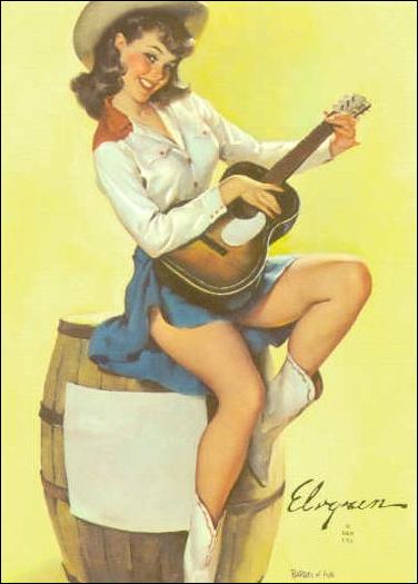 Elvgren's Calendar Pinups (Base Set) card 70 Barrel of Fun