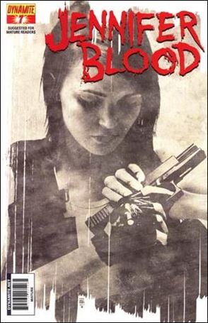 Jennifer Blood (2011) issue 7-D Tim Bradstreet Black & White Cover