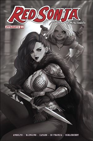 Red Sonja (2021) issue 9-I Leirix Li 1:7 Black & White Cover