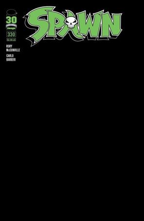 Spawn issue 330-B Black Blank Cover