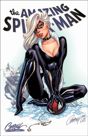 Amazing Spider-Man (2018) issue 14-E J. Scott Campbell Black Cat Cover
