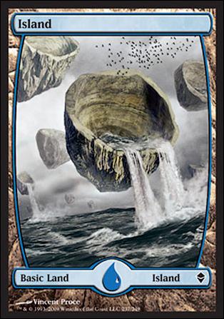 Magic The Gathering: Zendikar (Base Set) card 237 Full Art Land (Island)