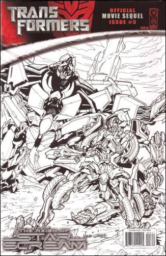 Transformers: The Reign Of Starscream issue 3-C Alex Milne Black and White 1:10 Cover