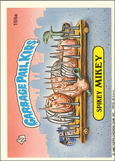 Garbage Pail Kids: Series 04 (Base Set) card 155a Spikey Mikey