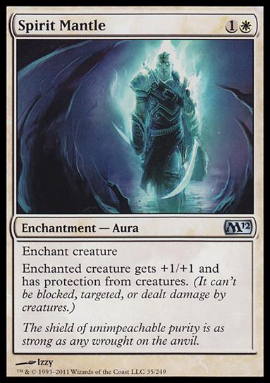 Magic the Gathering: 2012 Core Set (Base Set) card 35 Spirit Mantle