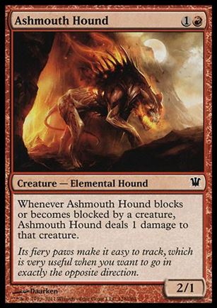 Magic the Gathering: Innistrad (Base Set) card 128 Ashmouth Hound