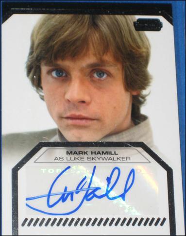 Star Wars Galactic Files (Autograph Subset) card nn11 Mark Hamill as Luke Skywalker 1/100 (1:3040 Packs)