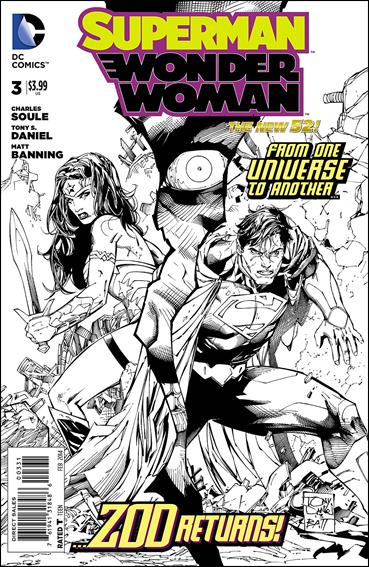 Superman/Wonder Woman issue 3-E Tony Daniel 1:100 Black and White Cover