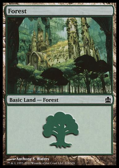 Magic the Gathering: Commander (Base Set) card 318 Forest