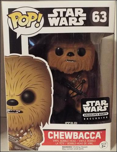 POP! Star Wars figure 63-B Chewbacca (Flocked) Smugglers Bounty Exclusive