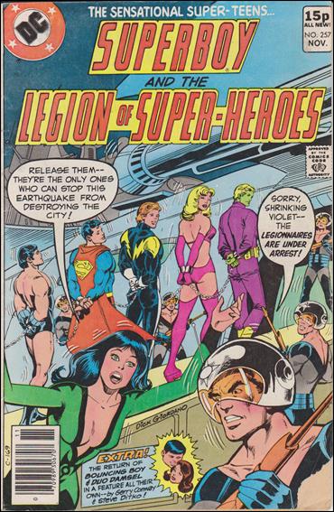 Superboy & the Legion of Super-Heroes issue 257-C UK Price Cover