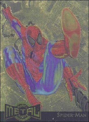 Marvel Metal (Metal Blasters Subset) card 12-B Spider-Man (Gold Foil)