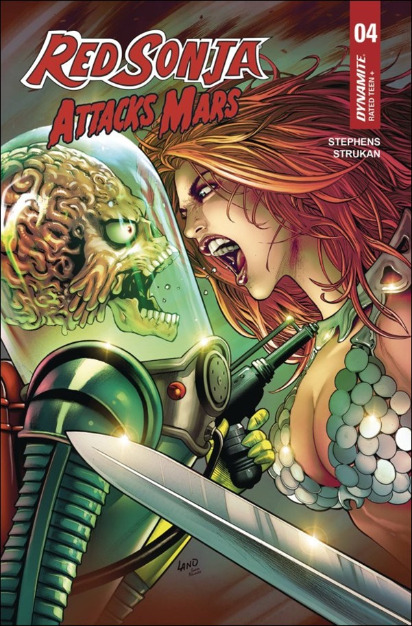 Red Sonja Attacks Mars issue 4-C Greg Land Cardstock Cover