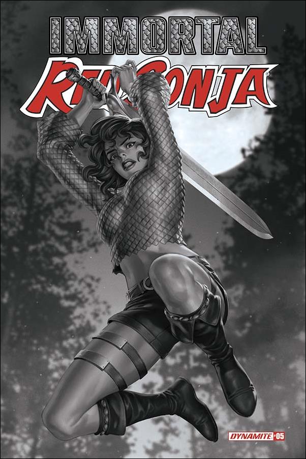Immortal Red Sonja issue 5-O Junggeun Yoon 7 Copy FOC B&W Incentive Cover