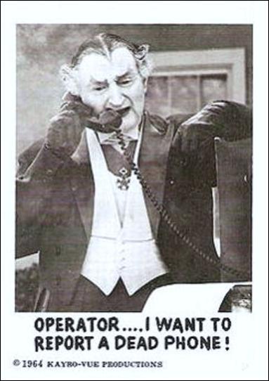 Munsters (Base Set) card 68 Operator...I Want to Report a Dead Phone!