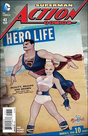Action Comics (2011) issue 43-B Ant Lucia Bombshells Cover