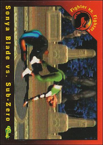 Mortal Kombat (Base Set) card 14 Sonya Blade vs. Sub-Zero