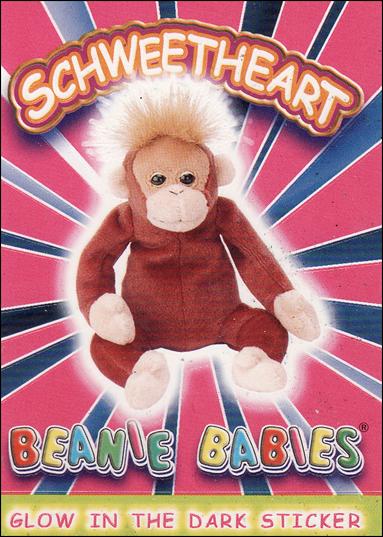 Beanie Babies Series 4 (Glow in the Dark Sticker Subset) card nn21 Schweetheart