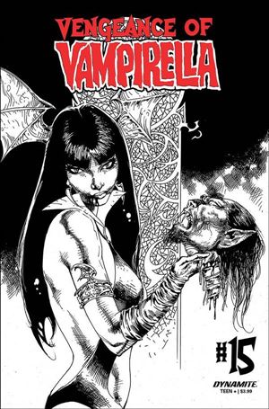Vengeance of Vampirella (2019) issue 15-G Roberto Castro 1:11 Black & White Cover