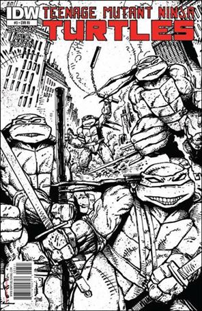 Teenage Mutant Ninja Turtles (2011) issue 3-C Kevin Eastman 1:10 Black and White Cover