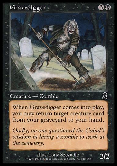 Magic the Gathering: Odyssey (Base Set) card 140 Gravedigger